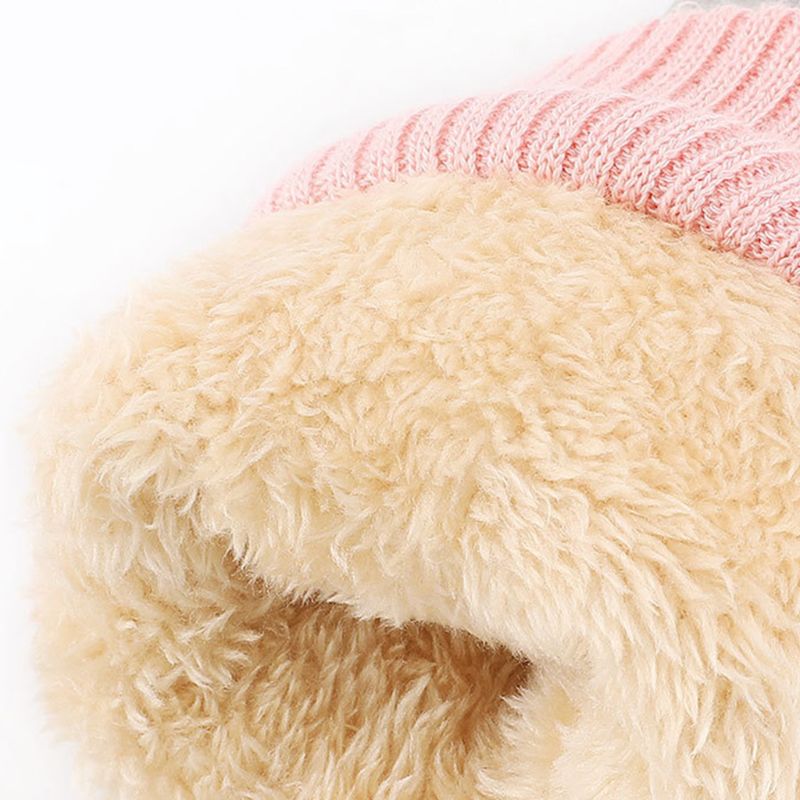 Crianças menino menina dos desenhos animados pinguim luvas à prova ddouble água dupla camada com nervuras manguito ajustável antiderrapante inverno esqui luvas à prova de vento 7-12 t