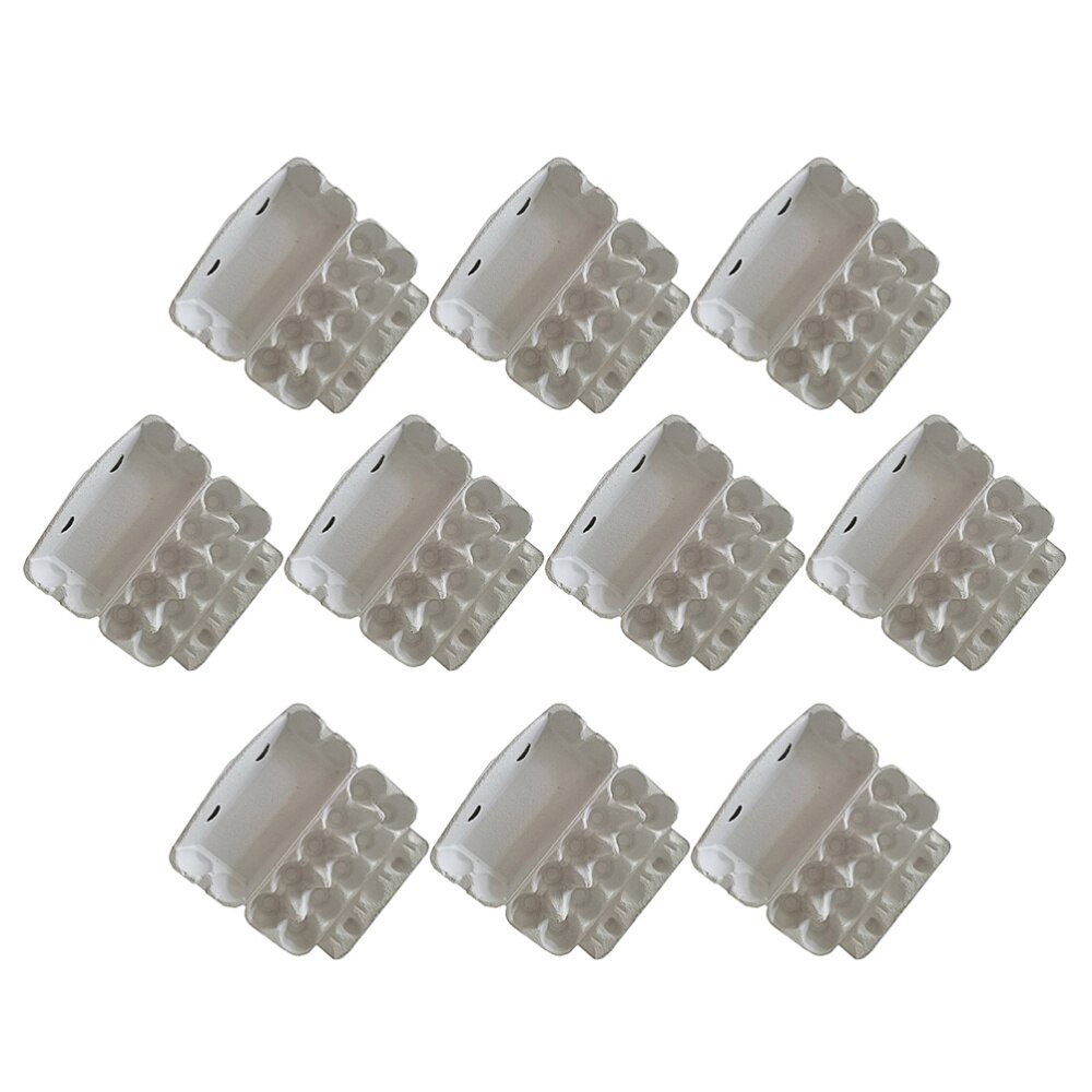 20pcs Egg Holders Ceramic Egg Trays Egg Storage Containers Egg Organizing Cases