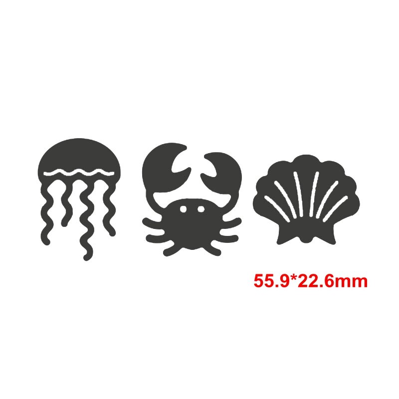 Sea Animals&Sail Tools Metal Cutting Dies Sea Animals&Sailing Die Cuts For Card Making DIY Decoration Crafts Cards: 3