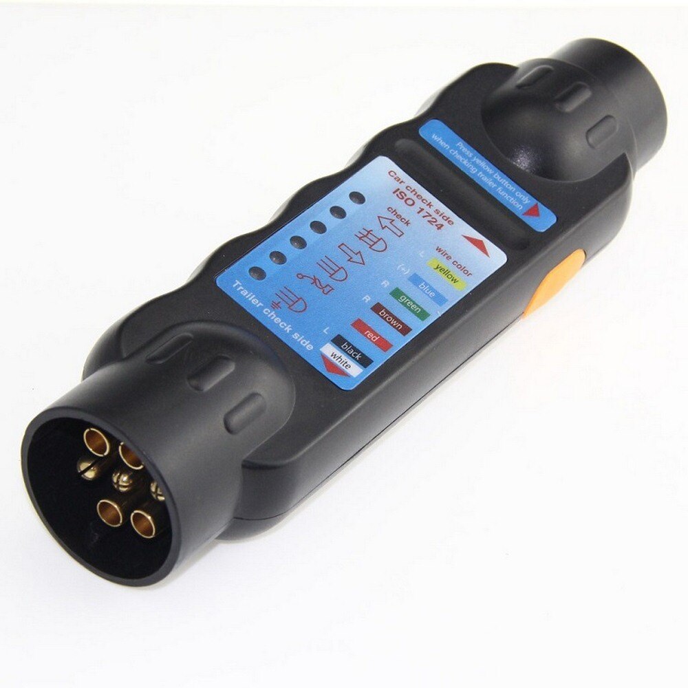 Car Trailer Tester 7 Pin Towing Light Cable Circuit Plug Socket Cable Tester with 12V Electrics Diagnostic Tools