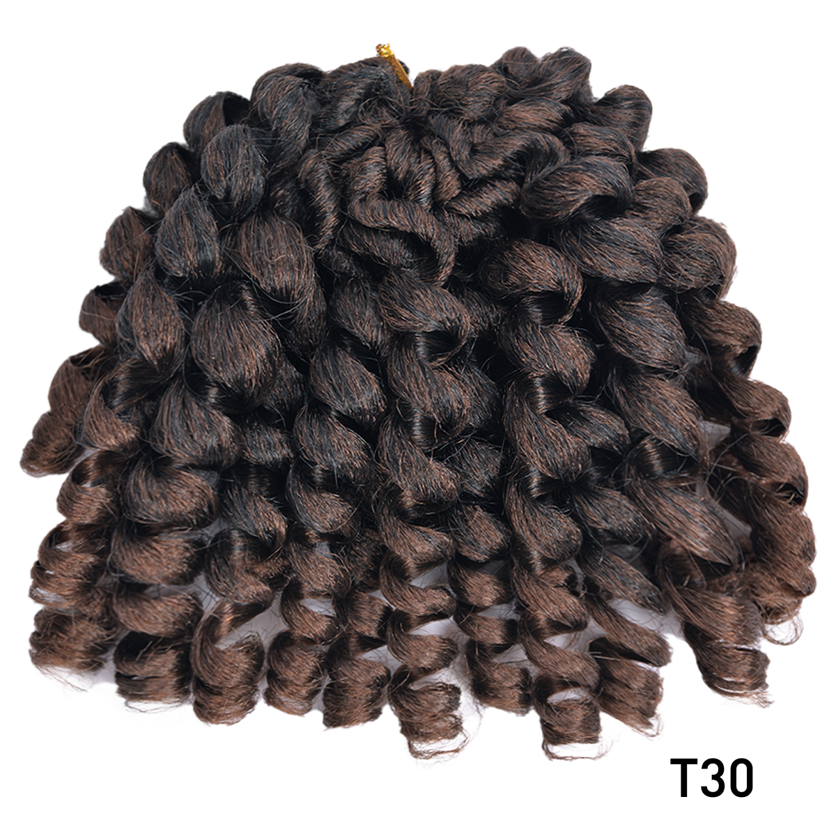Extensión de cabello sintético degradado para mujeres negras, rizo de varita Jumpy, trenzas de ganchillo, cabello rizado de rebote jamaiquino: P1B / 27 / 10 pulgadas