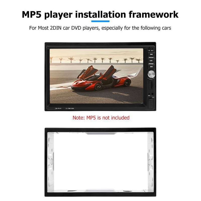 6.2 tum 2 din universal fascia monteringsram bilradio dvd -spelare kit stereo fit för j etta chico golf bora/polo /mk3/mk4 1997