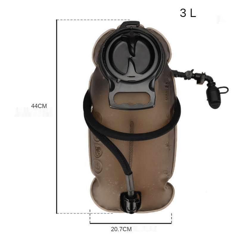 Tpu Afneembare Drinken Buis Water Tas Grote Capaciteit Outdoor Drinken Tas Alpinisme Running Reservoir Tas 2L/2.5L/3L: 3L