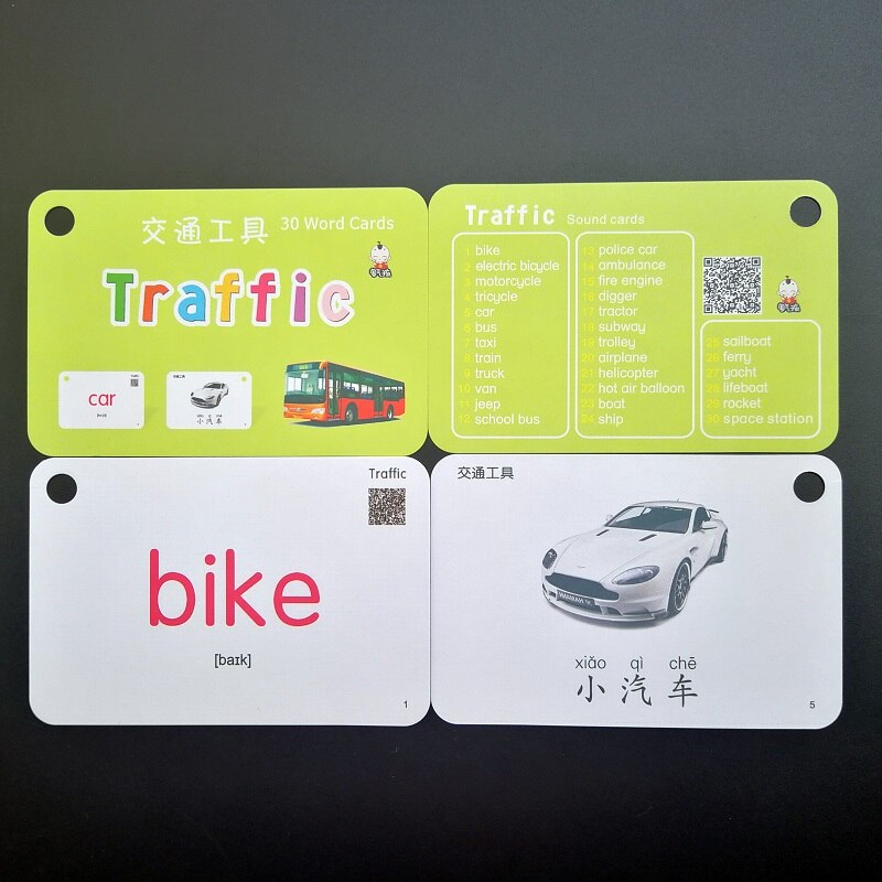 32 Stks/set Fruit Groenten Chinese & Engels Flash Kaarten Pocket Kaart Baby Chlidren Educatief Speelgoed: F