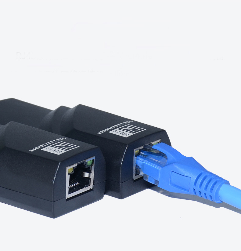 USB 2.0 Extension Extender Adapter Up To 100M Using CAT5/CAT5E/6 RJ45 Lan Network Ethernet Repeater Adapter with charger