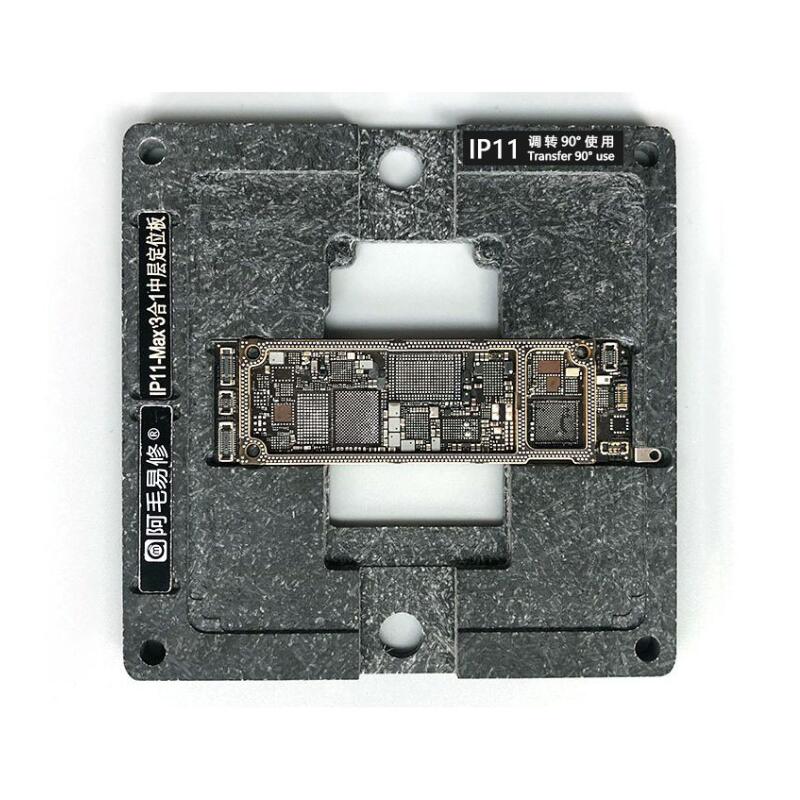 Amaoe 3in1 Middle Layer BGA Reballing Station Full Set for iPhone 11/11 Pro Max Tin Planting with Reballing Stencil 0.12mm