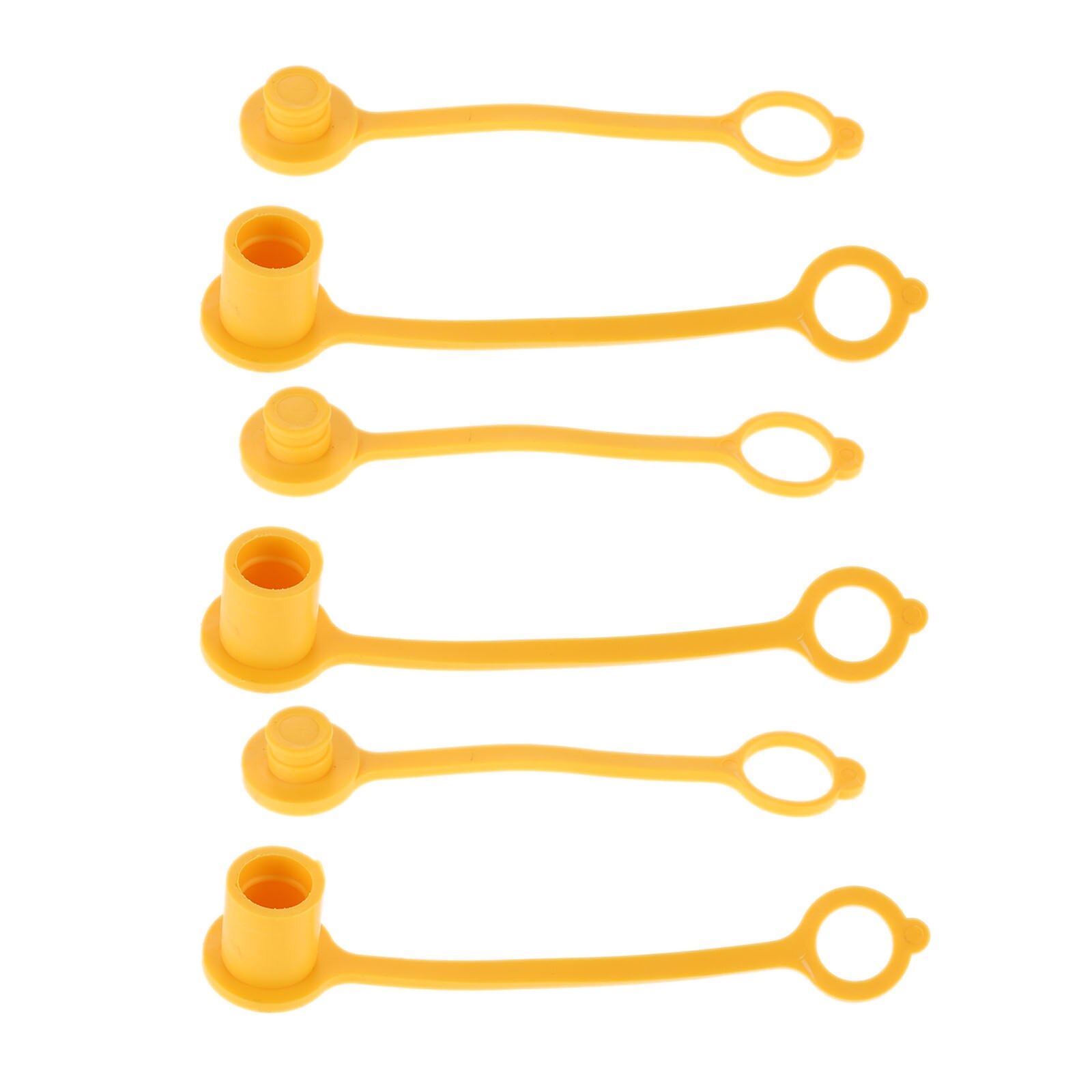 6pcs/3pairs 3/8" Dust Caps Plugs Rubber Propane/Natural Gas Quick Disconnect/Connect 1lb Tank Convert Regulator Hose Grill BBQ