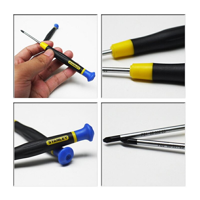 Stanley 1-piece precision micro pozidriv screwdriver pozi PZ0 PZ1 comfortable rubber grip handle electronic tools S2 alloy steel