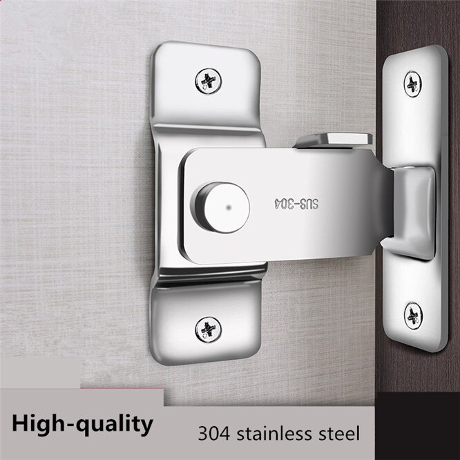 Modern Large Hasp Latches 304 Stainless Steel Sliding Door Chain Locks Security Tools Hardware For Barn Sliding Door Latch