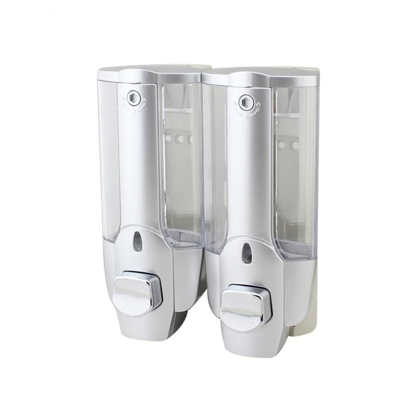 Single Double Wall Mount Soap Dispenser Foam Soap Dispenser Kitchen Bathroom Soap Dispenser Lotion Container: double grey