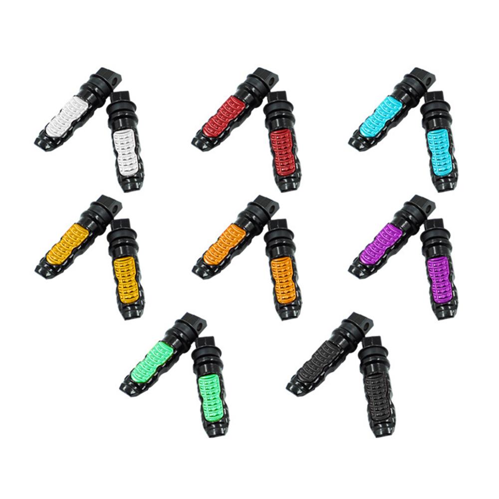 Reposapiés Universal de aluminio para motocicleta, pedales traseros para moto, modificación de Pedal, 2 unids/set por juego