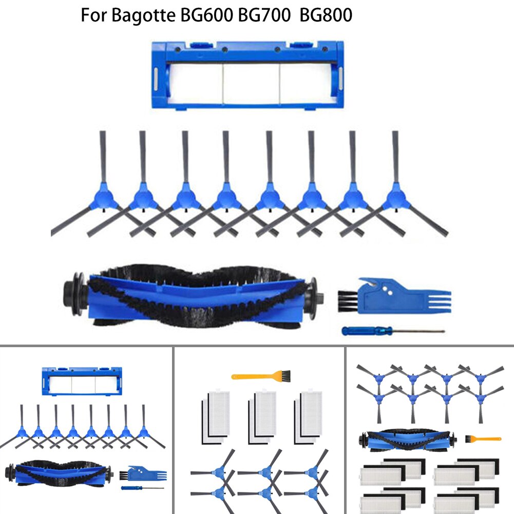ZRF Ersatzteile-Set Für Bagotte Saugroboter BG600 BG700 BG800 – 5-teilig Mit Seitenbürsten & Hauptbürste
