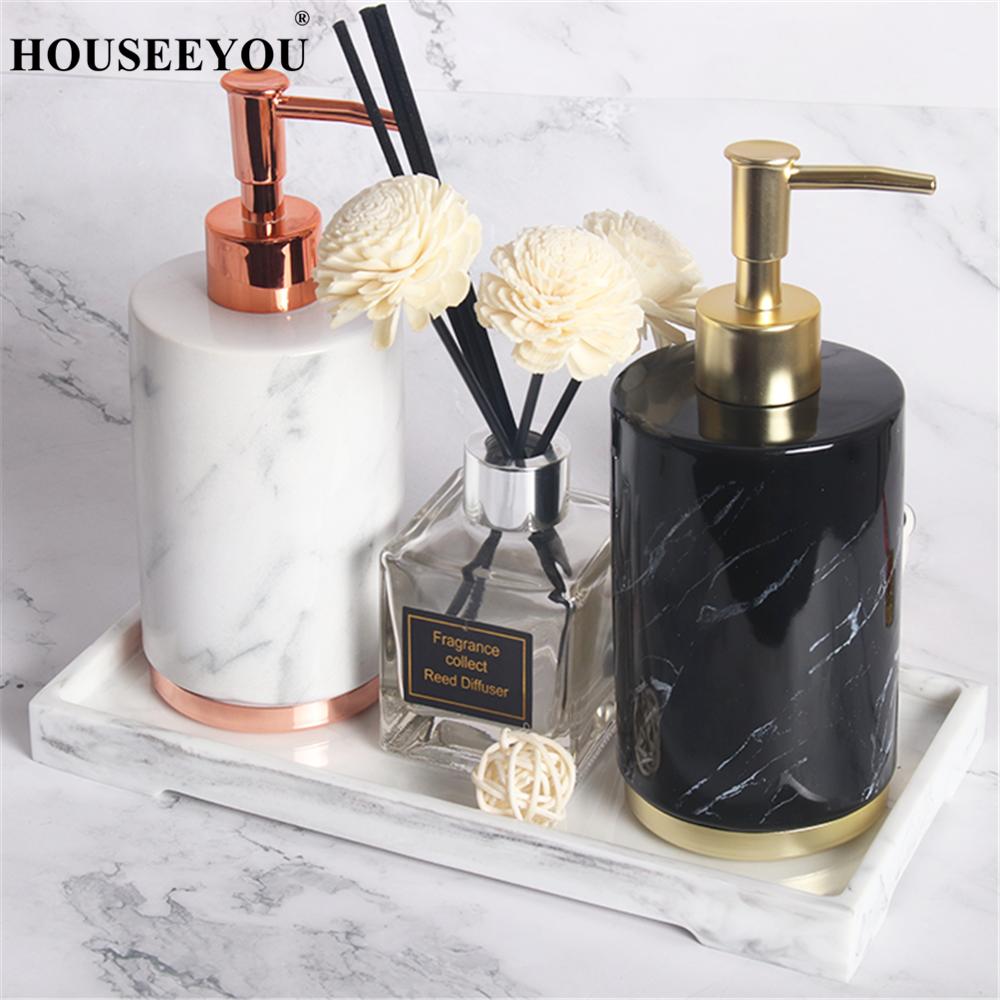 Nordic Style Bathroom Household Hand Pump Liquid Soap Dispenser Lotion Shampoo Bottle Dispenser Fitting Decoration