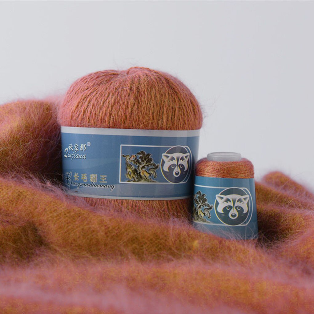 50+20g/set soft mink wool hand-knitted luxury long-wool cashmere Crochet knitted yarn suitable Scarf Cashmere: NO.16