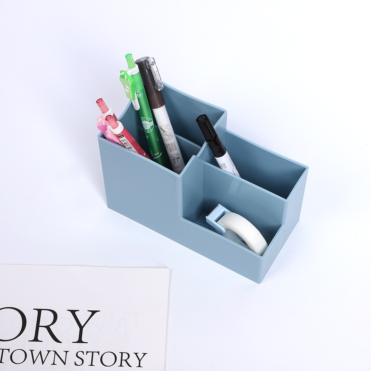JIANWU – porte-stylo multifonction 1pc, boîte de rangement des débris de bureau, accessoires de bureau mignons, organisateur de bureau kawaii