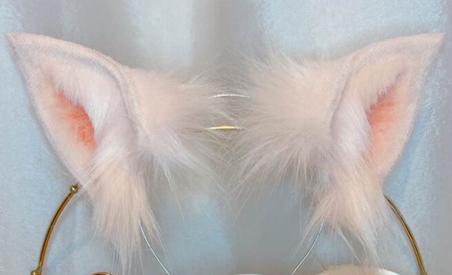 fait à la main oreilles roses bandeau queue ensemble Cosplay accessoires de déguisement pour ensemble de jeu de fête: Ears Hairhoop