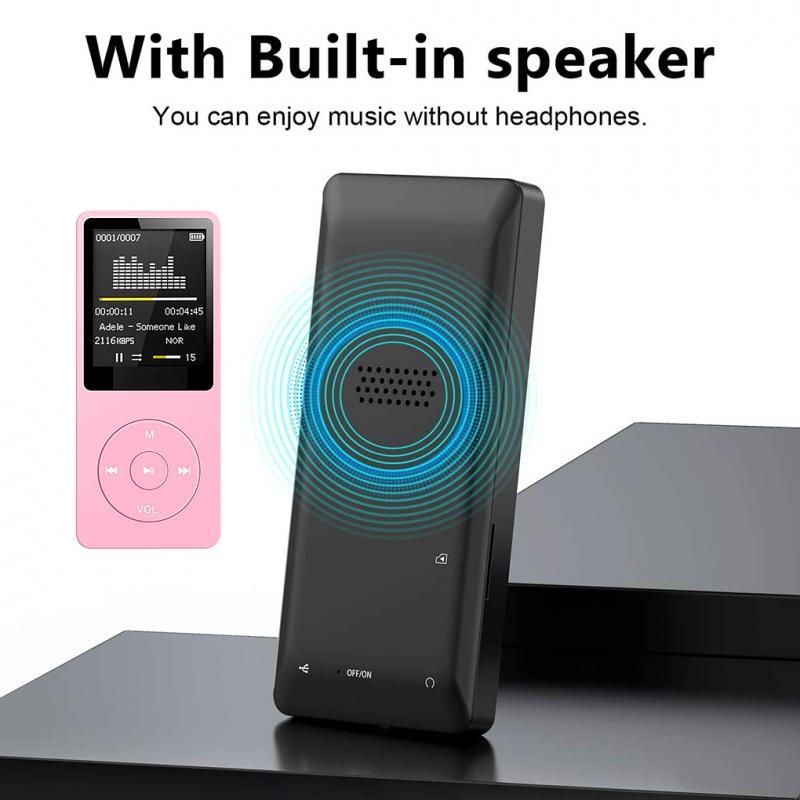 MP4 FM-Karteneinfügung Bluetooth-Player USB-Ladeaufzeichnung Digitaler Bildschirm Walkman Unterstützt FM-Radio E-Book-Aufnahme