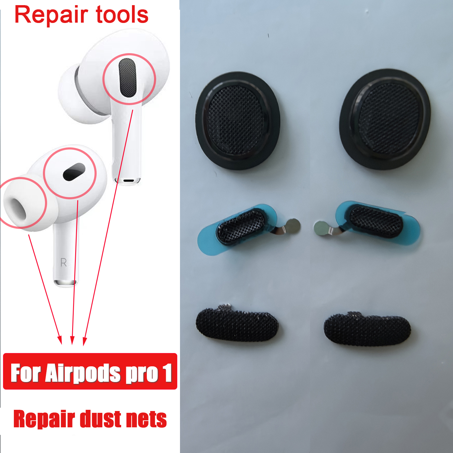 Earphone Dustptoof Net Mesh Filter with Frame Repair Replacement Parts Outlet Cover Mesh Filter Nets for Airpods Pro
