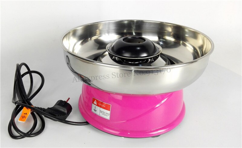 Mini Candy Floss Machine Fairy Floss Sugar Candy Floss Maker Pink Color Stainless Steel Bowl Household Use for Fun
