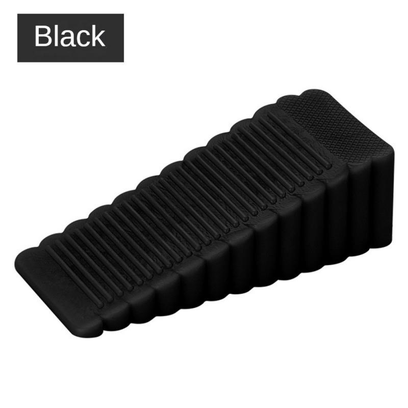 Safety Silicone Door Stop Stoppers Block Wedge Doorstops Door Stopper Home Office Door Rear Retainer Anti-collision Stop: WHITE