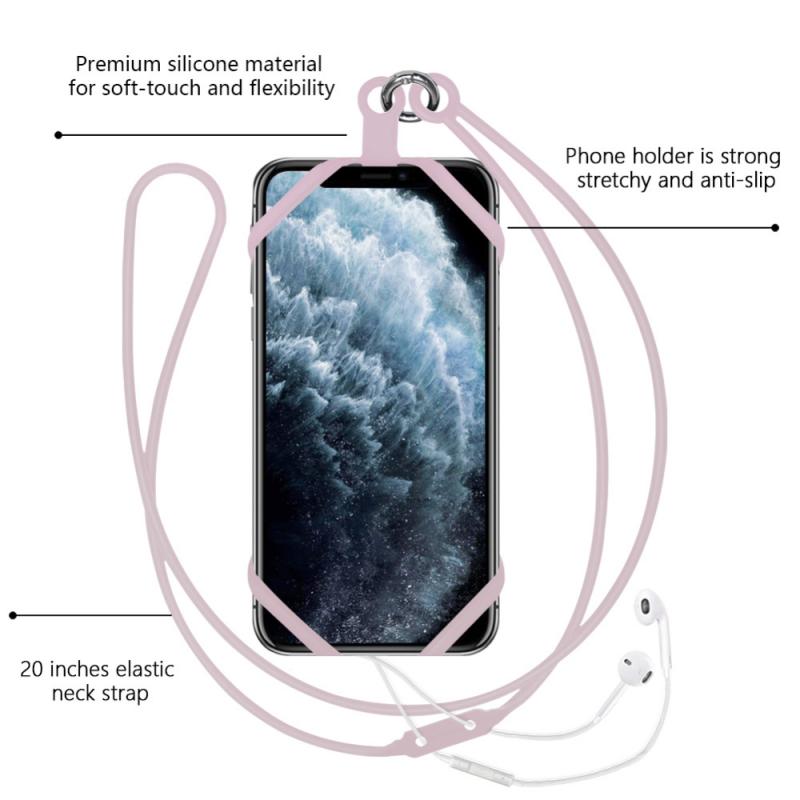 Universal Lanyard For Phone Silicone Sport Strap Neck Hanging Rope Sling Chain Mobile Phone Lanyard Case With Holder Dual Use