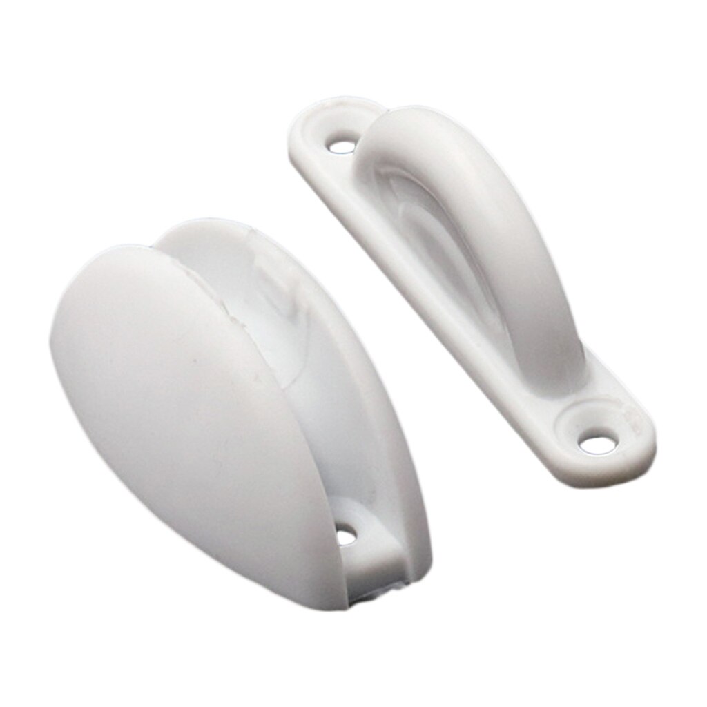 2pcs White Door Retainer Catch Locker Door Stop For Caravan Camper Motorhome RV