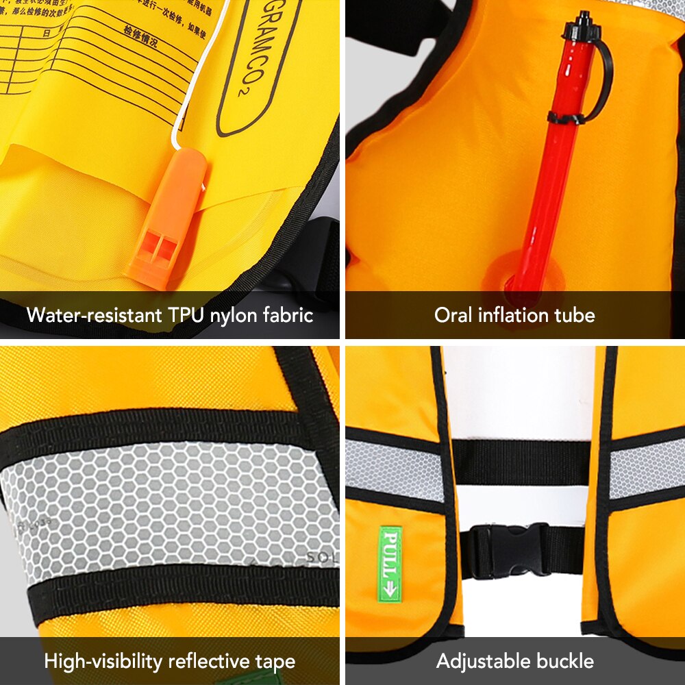 Gilet de sauvetage gonflable manuel/automatique, gilet de sauvetage , natation, pêche, Sports aquatiques, pour enfants et adultes