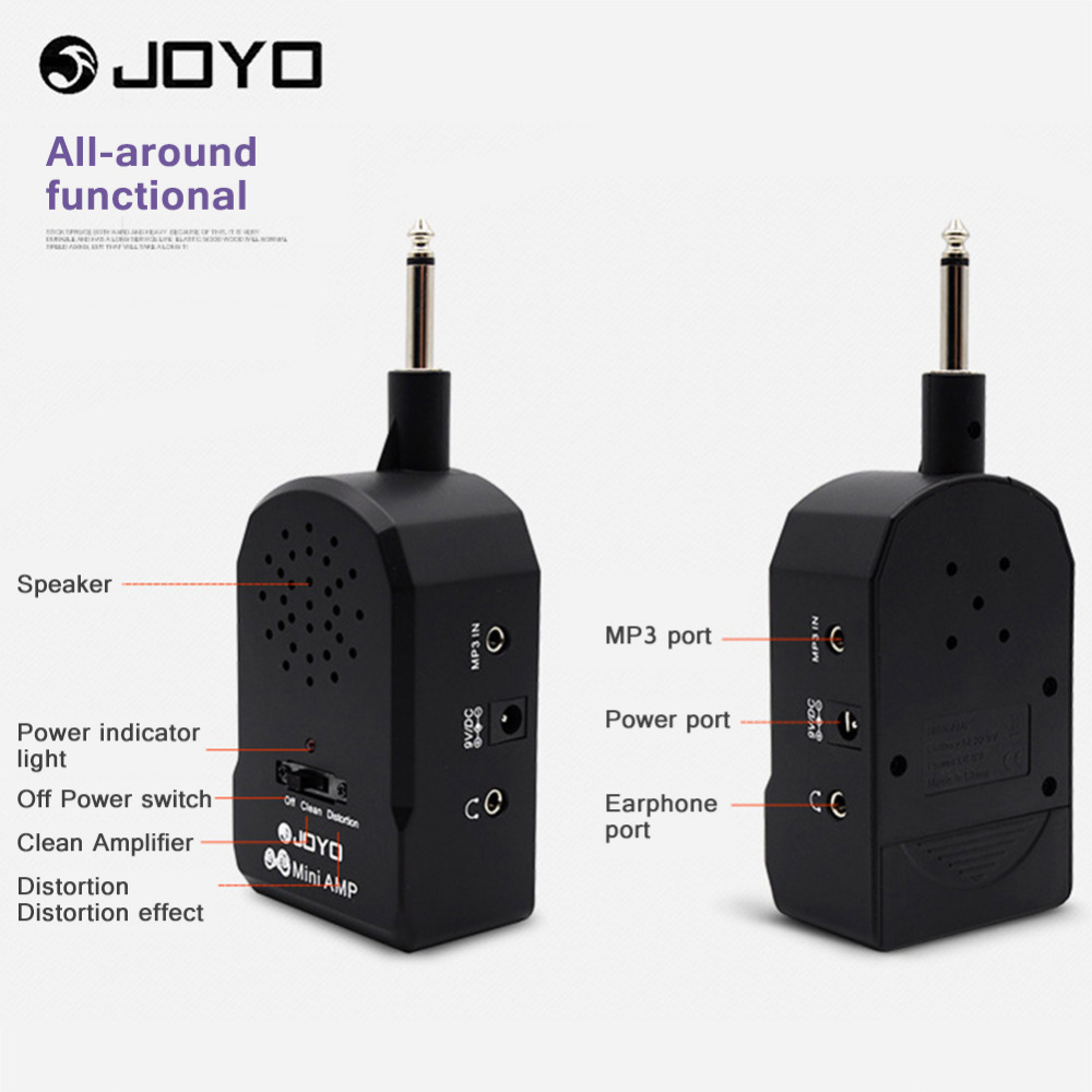 JOYO JA-01 Electric Guitar Amplifier Amp Distortion Effect Earphone Mini Headphone Amplifier Guitar Accessories Parts