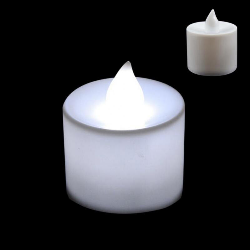 1PC Simulation Candle Lamp Small LED Durable Romantic Proposal Birthday Decoration Electronic Candle Lamp: White