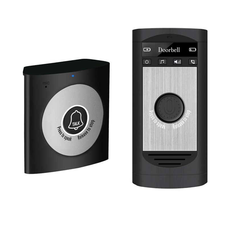 2.4G Wireless Intercom Doorbell Home Wireless Voice Intercom Doorbell Waterproof Wireless Intercom Doorbell Support Two-Way Inte