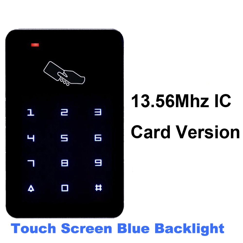 Standalone Access Controller 13.56Mhz IC Access Control Keypad digital panel Touch Screen Backlight Card Reader Door Lock System