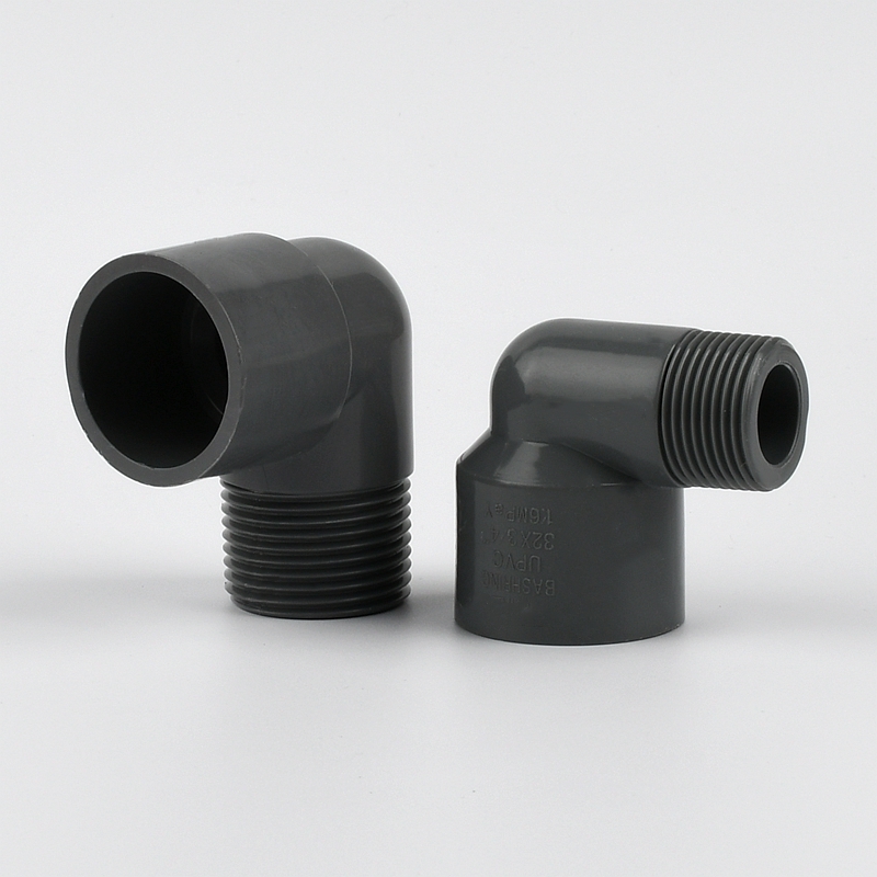 Connecteur PVC blanc 20 25 32mm à 1/2 "3/4" 1 ", réducteur égal à 90 degrés, raccord à filetage mâle, Joint coudé pour l'irrigation du jardin