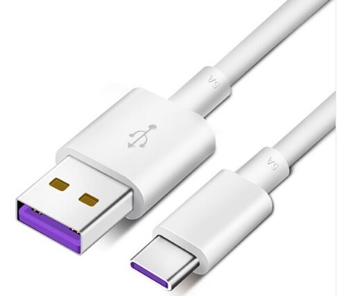 Cabo usb super dados 100% original huawei tipo c 5a, fio roxo (branco) segurança multi-camada de carga rápida de alta corrente: Default Title