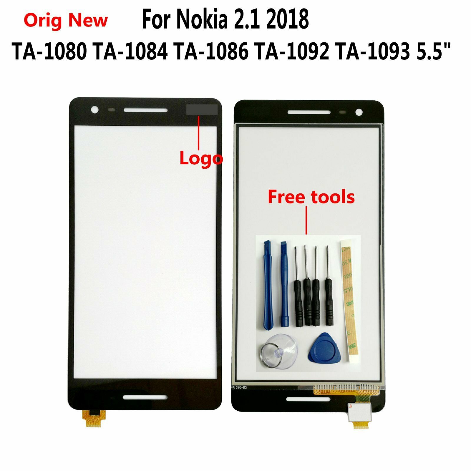 5.5 &quot;Voor Nokia 2.1 Ta-1080 Ta-1084 Ta-1086 Ta-1092 Ta-1093 outer Glas Touch Screen