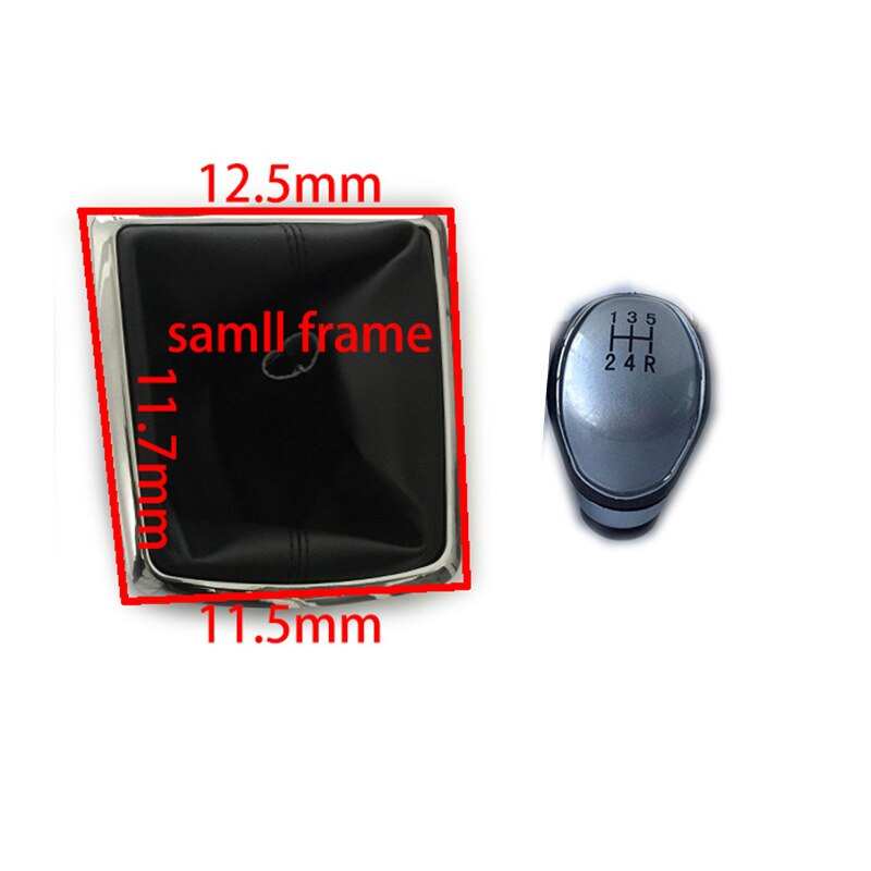 5/6 Speed Car Shift Gear Knob Lever Gaitor Boot Cover For Ford Focus 2 MK2 FL MK3 MK4 MK7 KUGA GALAXY FIESTA TRANSIT: silver 5 small frame