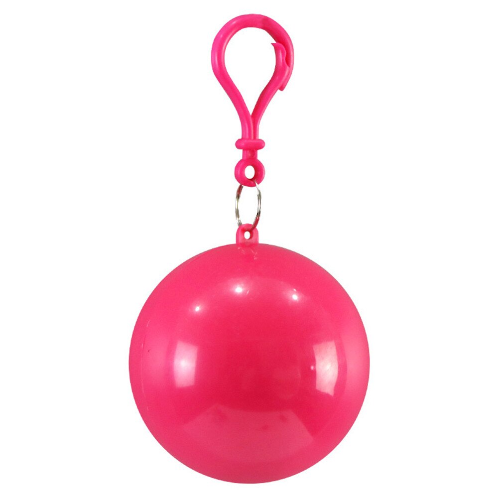 Convenient Portable Rain Ponchos Ball Adults Child Disposable Rainwear Emergency Waterproof Raincoat Colorful Poncho with Hook