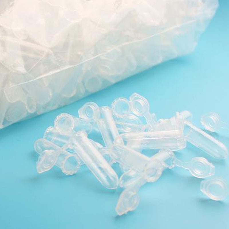 50 stk plastik mikrocentrifugerør 2ml prøverør med låg rundbundet pcr rør rør ep frøflasker laboratorieartikler