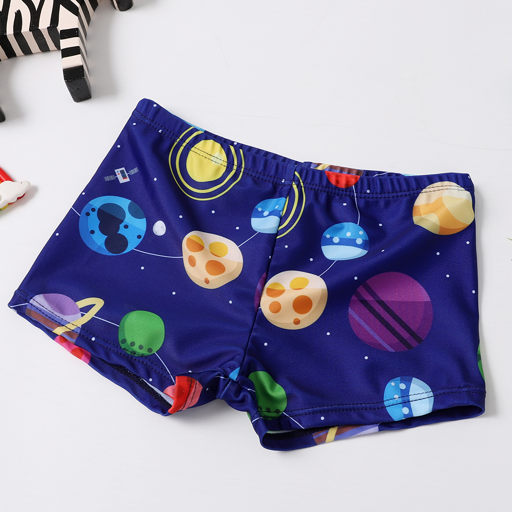Badpak Baby Jongens Zwembroek Kinderen Strand Shorts Universe Board Trunks Surfer Badmode Korte Broek met Cap