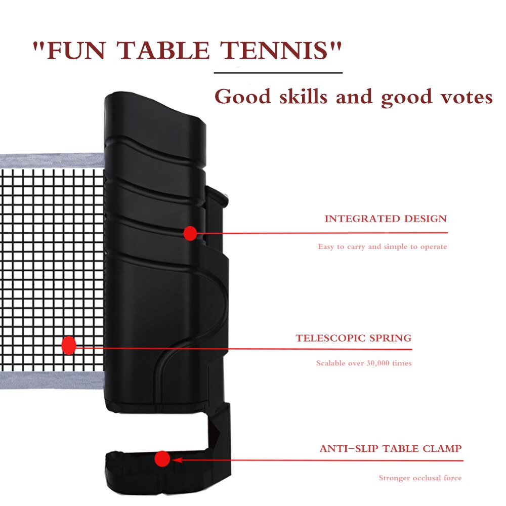Tafeltennis Net Intrekbare Tafeltennis Draagbare Ping Pongnets Uitschuifbare Tafeltennis Netten Ping Pong Accessoires