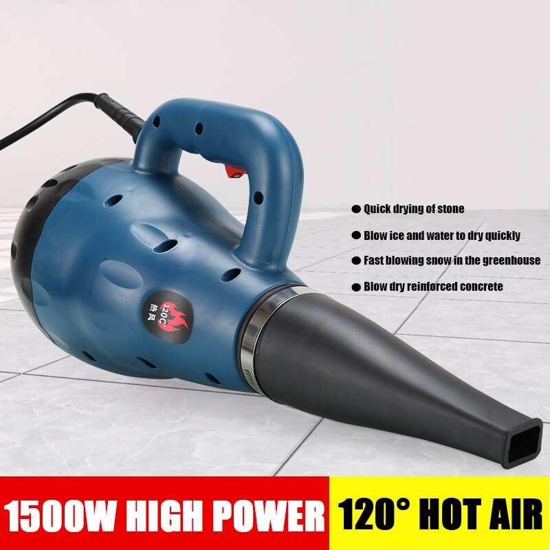 1500W Electric Air Wind Blower Dual Temperature Power Drying Heater Fan Snow Thrower