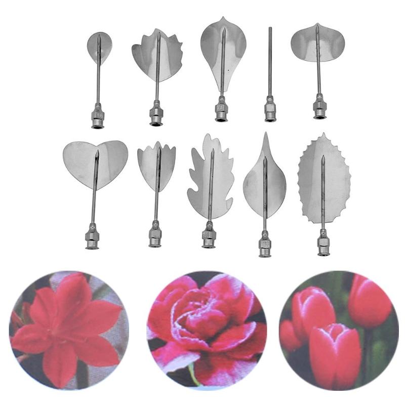 11 stks/partij 3D Gelatine Jelly Bloem Mold Pudding Cake Decor Art Naalden Tools