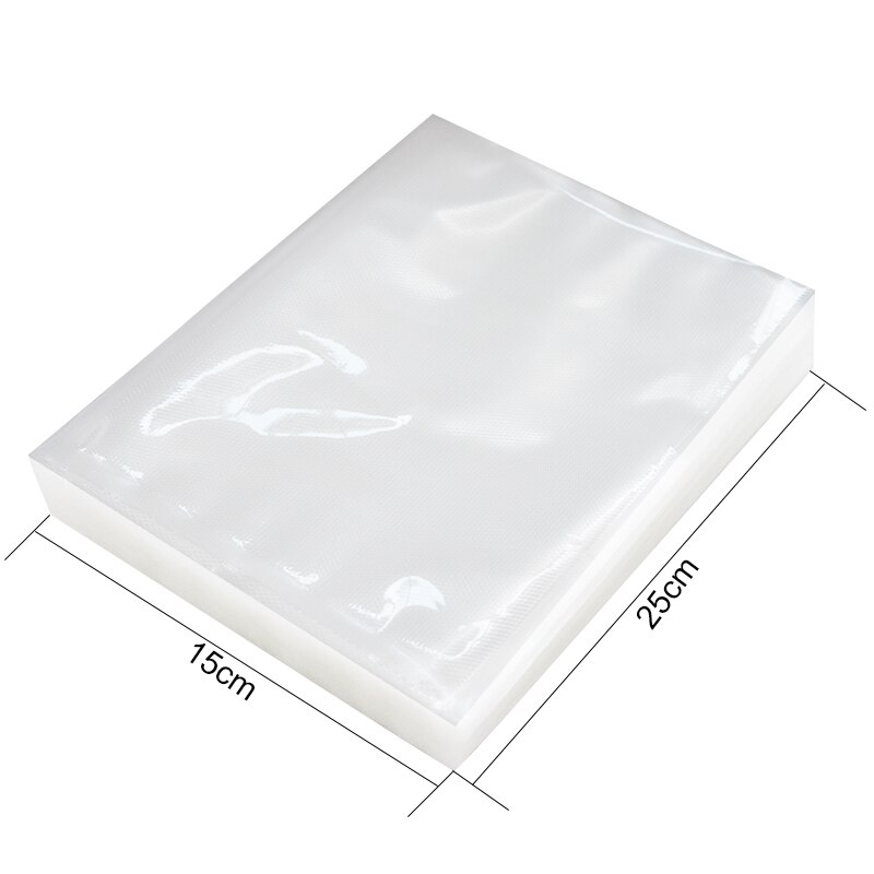 100 Stks/partij Vacuümzak Food Vacuum Sealer Voor Voedsel Sous Vide Verpakking Zakje Plastique Machine Verpakking Zakken: 15X25cm