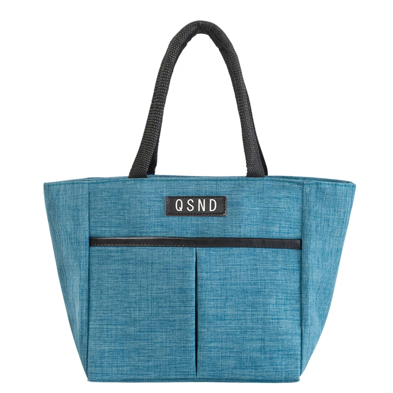 Lunch Thermal Bag Large Capacity School Picnic Food Tote Portable Insulated Cooler Storage Bags for Women Kids Shopper Handbags: Option 1 / Blue