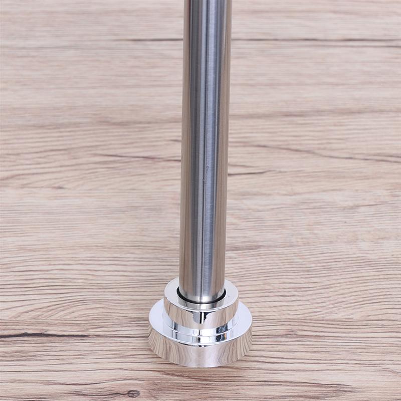 Punch Free Extendable Clothes Drying Pole Stainless Steel Shower Curtain Rod Retractable Spring Tension Rod for Bathroom