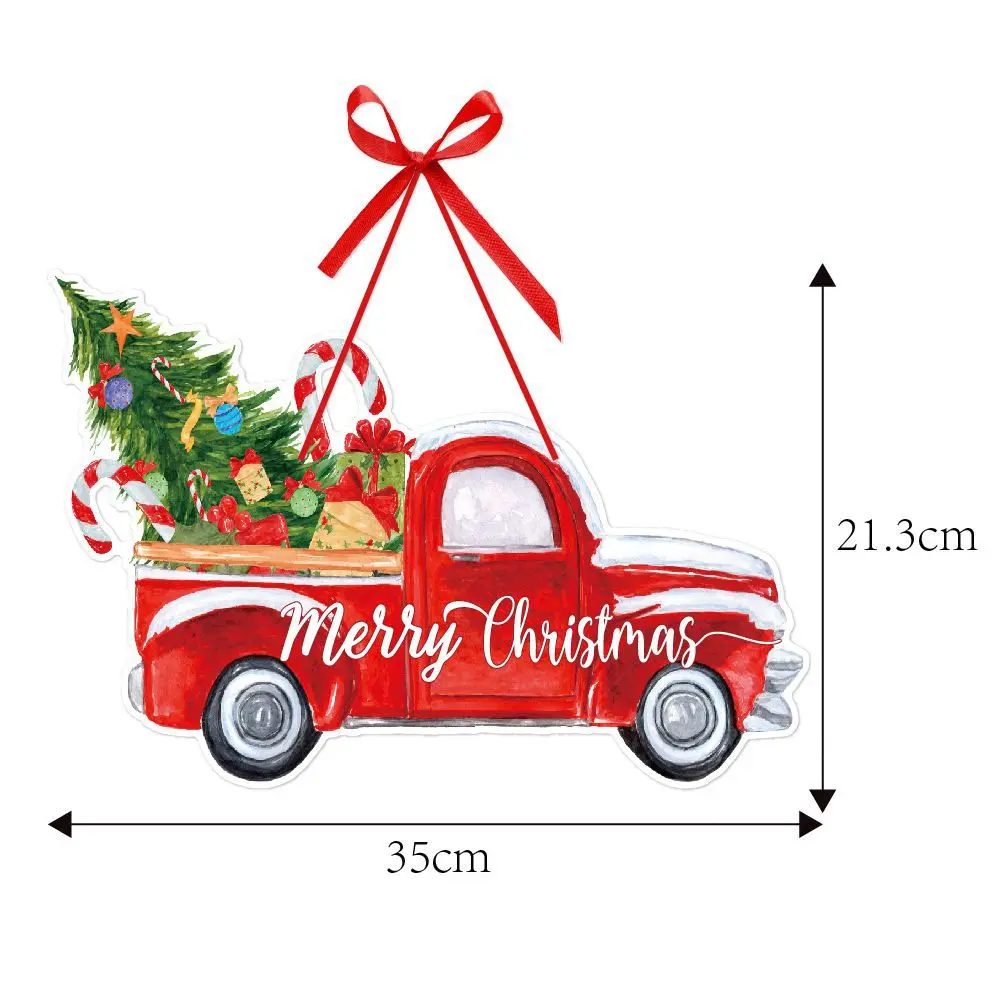 2024 Kerst Deurhanger Nieuwjaarsfeest Hangers Kerstman Sneeuwpop Elanden Papieren Banner Vrolijke Kerstdecoratie voor thuis: Light Grey