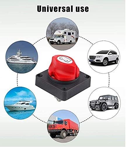 Batterieschalter, 1–2-Pun, 12 V, 24 V, 48 V, 600 A, Hochstrom-Aus-Schalter, Trennisolator für LKW, Fahrzeug, Anhänger, Wohnmobil, Boot, Yach