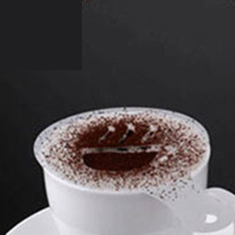 6 stuks/set koffiesjablonen plastic melktaart cupcake sjabloon barista cappuccino latte print bloem model spray decoratie