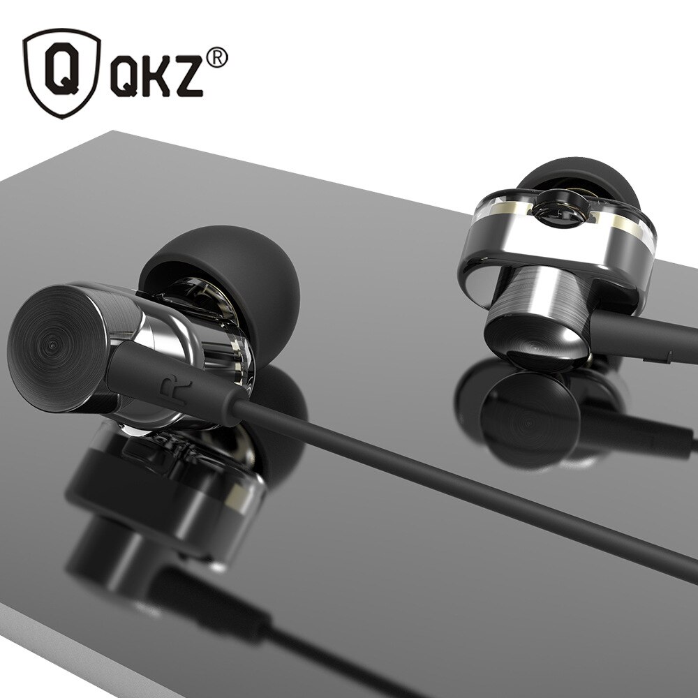 Qkz DM8 Oortelefoon In-Ear Dual Unit Koptelefoon Draad Met Microfoon Hifi Subwoofer Oortelefoon Oordopjes