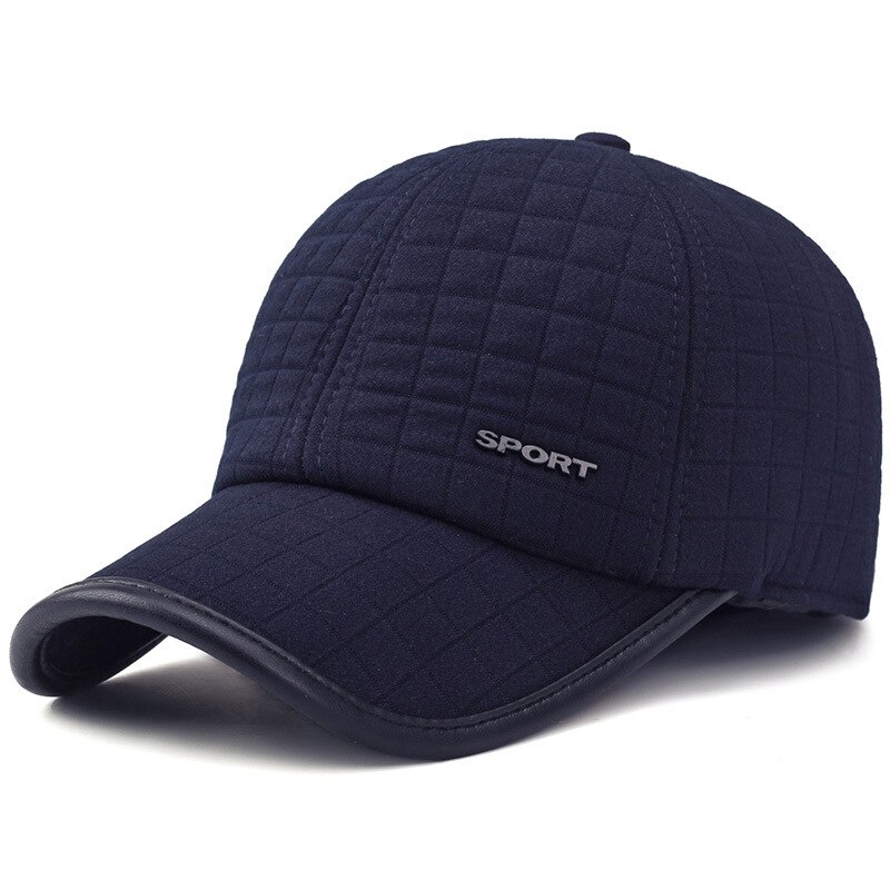 HOT nuovo Berretto Da Baseball di Inverno Per Gli Uomini Con Paraorecchie Caldo di Cotone Più Spessa Uomini della Protezione di Snapback Cappelli di Protezione per le Orecchie del Padre casquette