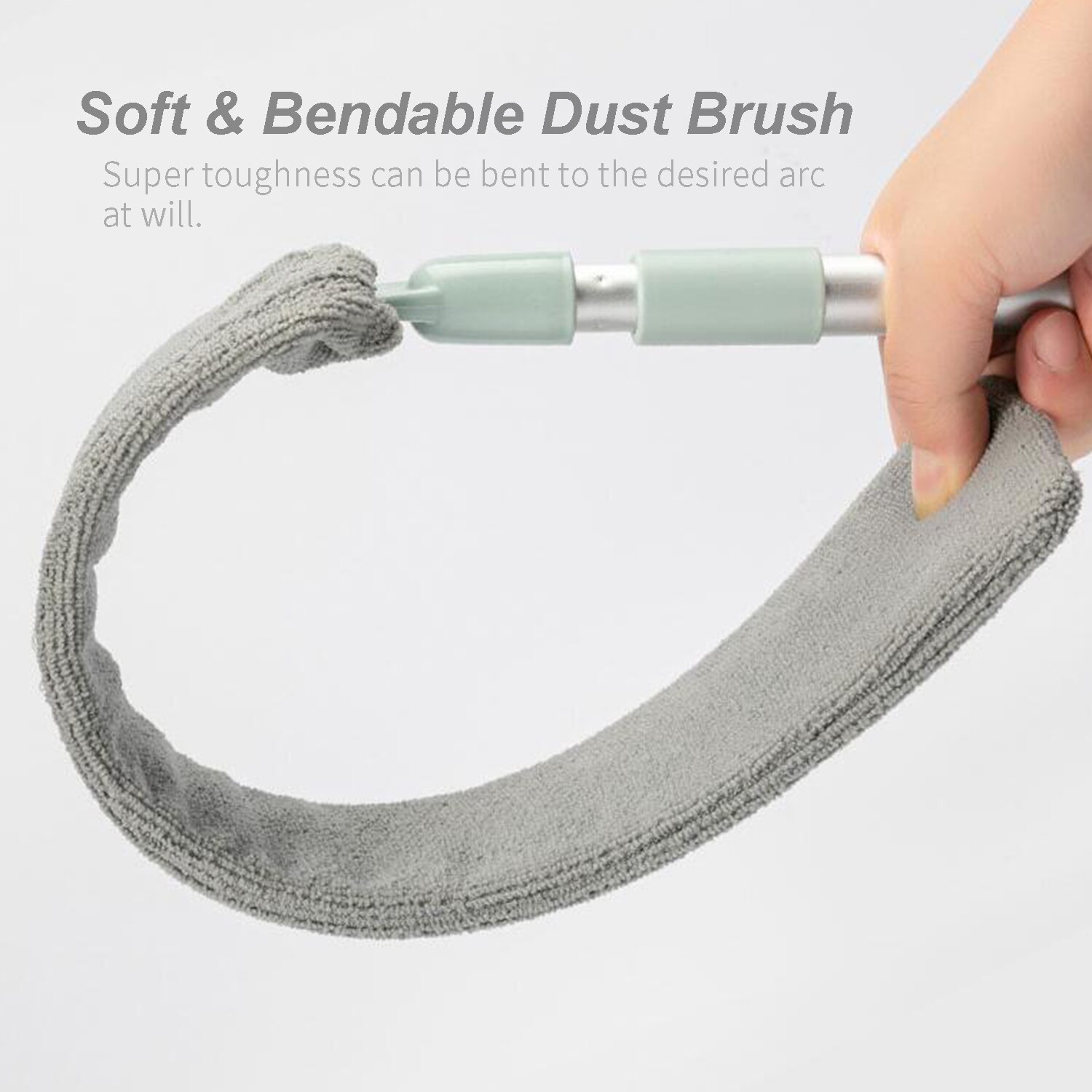 Microfiber Dust Brush Washable Microfiber Duster with Extension Pole Handle Mop Bendable Extendable Duster Wet or Dry